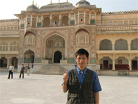 アンベール城のガネーシャ門、緻密なフレスコ画が素晴しい